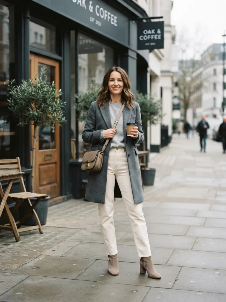 Cream Denim Layers