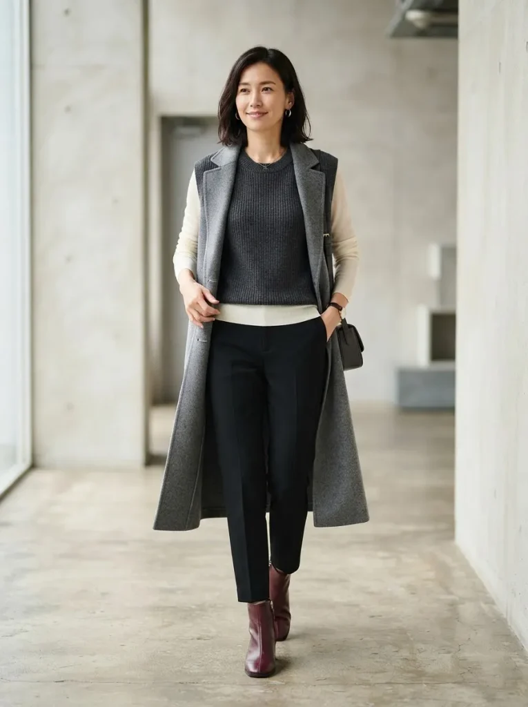 Knit Vest Layering