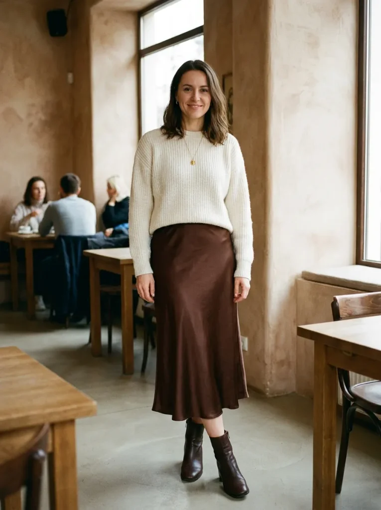Satin Skirt Knits